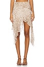 view 1 of 6 Feline Asymmetric Skirt in Faded Leopard