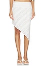 view 1 of 7 Henrietta Asymmetric Skirt in White