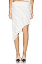 view 4 of 7 Henrietta Asymmetric Skirt in White