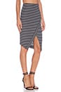 view 2 of 4 FALDA TALLE ALTO WANDERER SKIRT in Black Stripe