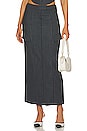 view 1 of 5 Pine Maxi Skirt in Charcoal Pinstripe