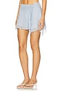 view 3 of 6 Esra Mini Skirt in Sky Blue Stripe