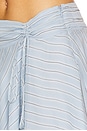 view 6 of 6 Esra Mini Skirt in Sky Blue Stripe