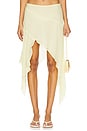 view 1 of 6 Lolita Asymmetric Skirt in Ice Yellow