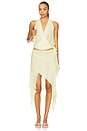 view 5 of 6 Lolita Asymmetric Skirt in Ice Yellow