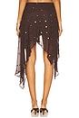 view 4 of 6 Arielle Asymmetric Skirt in Dark Chocolate