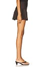 view 3 of 6 Ingrid Mini Skirt in Chocolate Pinstripe