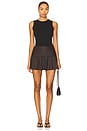 view 5 of 6 Ingrid Mini Skirt in Chocolate Pinstripe