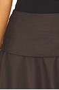 view 6 of 6 Ingrid Mini Skirt in Chocolate Pinstripe
