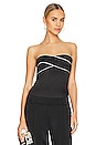 view 1 of 4 Angelica Strapless Top in Black & Ivory