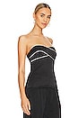 view 2 of 4 Angelica Strapless Top in Black & Ivory
