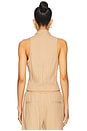 view 3 of 4 Almeria Wrap Top in Camel Stripe