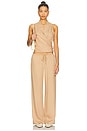 view 4 of 4 Almeria Wrap Top in Camel Stripe