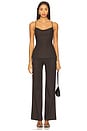 view 5 of 5 Ingrid Tie Top in Chocolate Pinstripe