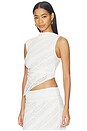 view 3 of 6 Henrietta Asymmetric Top in White