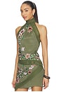 view 3 of 5 Camelia Racer Top in Olive Gardenia Floral