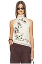 view 1 of 4 Camelia Racer Top in Cream Gardenia Floral