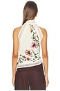 view 3 of 4 Camelia Racer Top in Cream Gardenia Floral