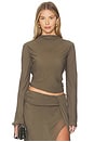 view 1 of 4 Briya Long Sleeve Top in Twig