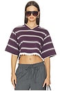 view 1 of 5 Luisa Cropped Jersey in Plum & Cream