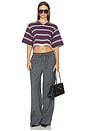 view 4 of 5 Luisa Cropped Jersey in Plum & Cream