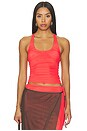 view 1 of 4 Alyna Racer Top in Flame