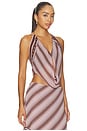 view 2 of 5 Evely Halter Top in Geo Scarf Print