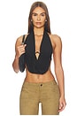 view 1 of 4 Henley Drape Top in Black