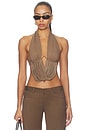 view 1 of 4 Malik Drape Top in Taupe