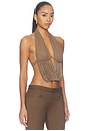 view 2 of 4 Malik Drape Top in Taupe