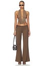 view 5 of 4 Malik Drape Top in Taupe