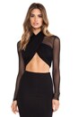 view 1 of 3 Wild Again Long Sleeve Wrap Top in Black