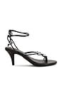 view 1 of 5 CHAUSSURES LEYLA in Black Leather & Silver