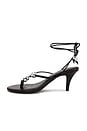 view 5 of 5 CHAUSSURES LEYLA in Black Leather & Silver