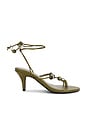 view 1 of 5 CHAUSSURES LEYLA in Olive Leather, Olive & Silver