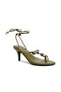 view 2 of 5 CHAUSSURES LEYLA in Olive Leather, Olive & Silver