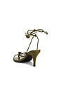 view 3 of 5 CHAUSSURES LEYLA in Olive Leather, Olive & Silver