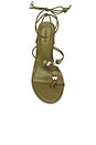 view 4 of 5 CHAUSSURES LEYLA in Olive Leather, Olive & Silver