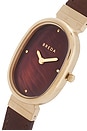 view 4 of 4 Jane Leather Watch in Brown & Gold