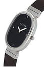 view 4 of 4 Jane Leather Watch in Black & Silver
