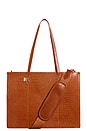 view 1 of 5 The Large Work Tote in Cognac Croc
