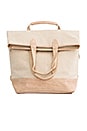 view 1 of 4 Convertible Backpack in Beige & Croc Trim