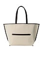 view 3 of 3 The Leather Trim Tote in Black