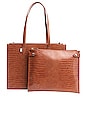 view 1 of 4 The Work Tote in Cognac Croc