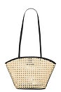view 1 of 4 Mira Small Tote in Black Rattan