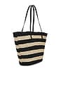 view 3 of 4 Bieno Tote in Black Stripe