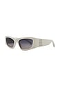 view 2 of 3 Rectangular Sunglasses in White & Grey