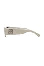 view 3 of 3 Rectangular Sunglasses in White & Grey