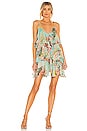 view 1 of 4 Sage Tiered Mini Dress in Turquoise
