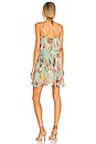 view 3 of 4 Sage Tiered Mini Dress in Turquoise